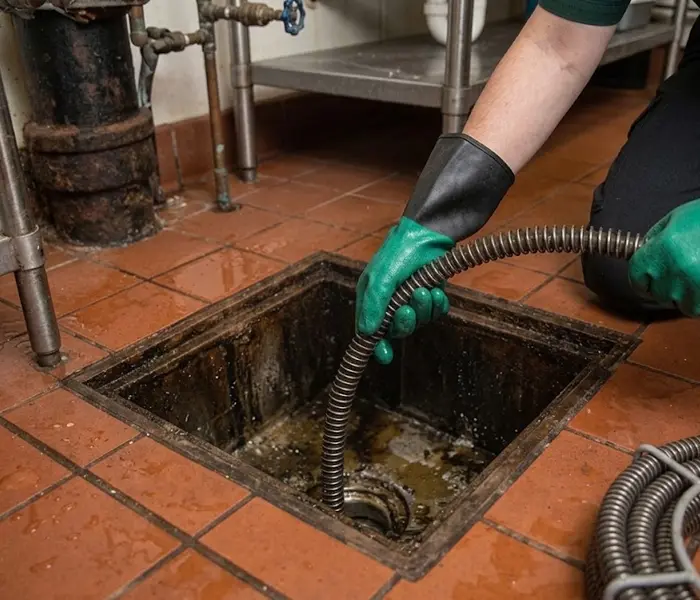 Rohrreinigung mit Spirale